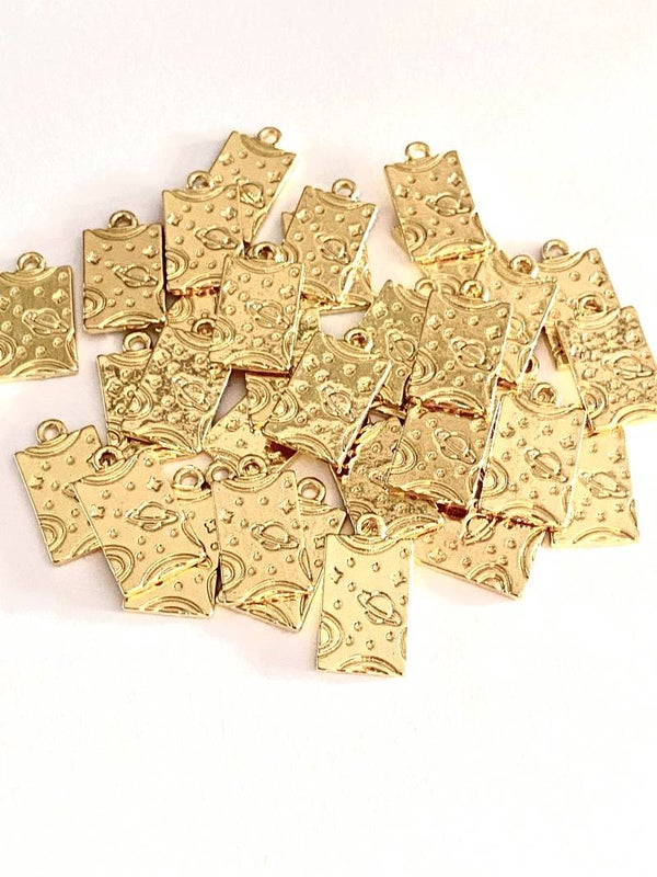 Bedel / hanger Tag planeten goud 