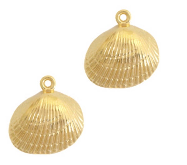 DQ schelp Goud 16x9mm