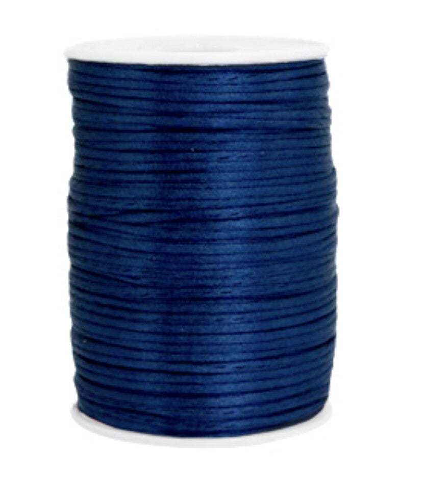 Satijn koord 2,5mm Dark Jeans Blue