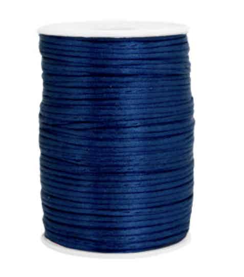 Satijn koord 2,5mm Dark Jeans Blue