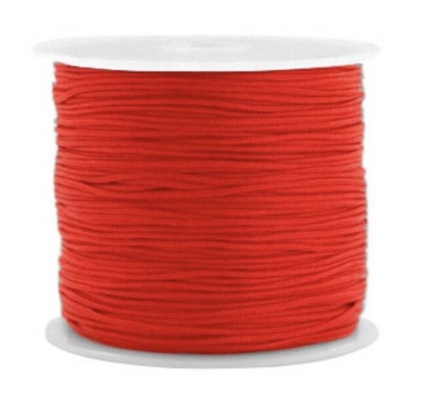 0.8mm Macramé draad Candy red