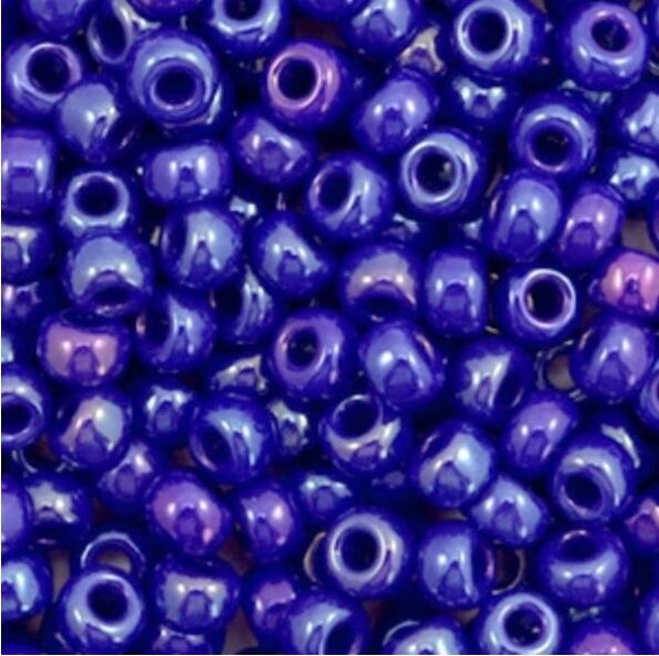 Miyuki 6/0 4mm rocailles Opaque luster cobalt blue 6-1945