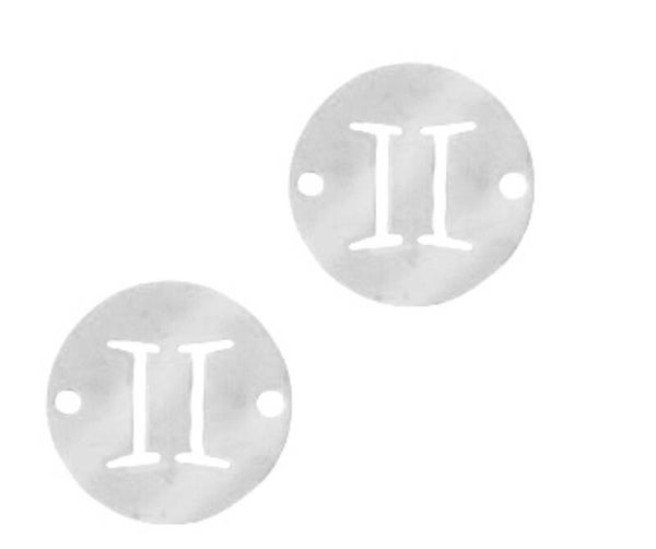 Stainless steel ( Rvs ) tussenstuk Tweelingen 