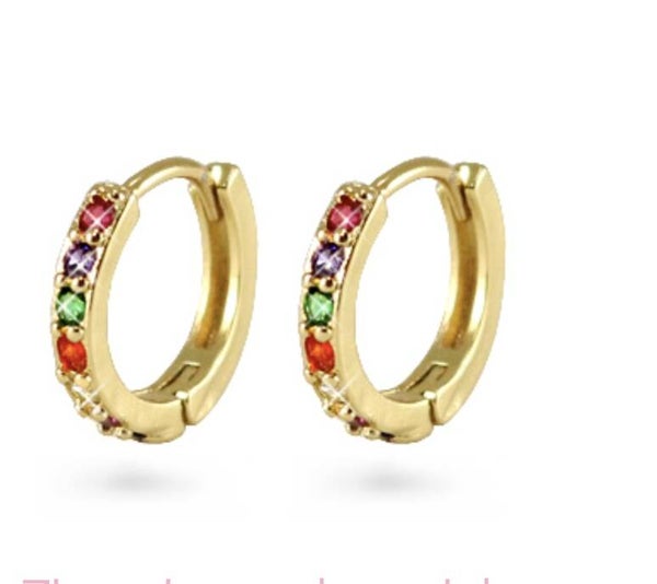 Zirconia creolen Multicolour