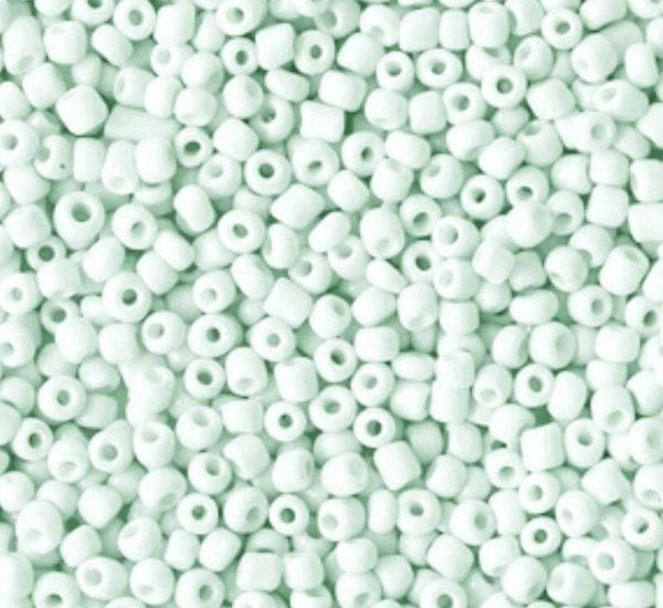 Rocailles 12/0 2mm Bleached aqua blue 