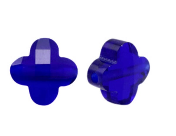 Facet fashion kraal klaver Cobalt Blue