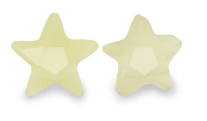 Facet kralen star vanilla yellow