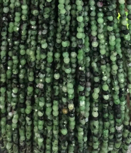 Natuursteen kralen 2mm Robijn zoisiet