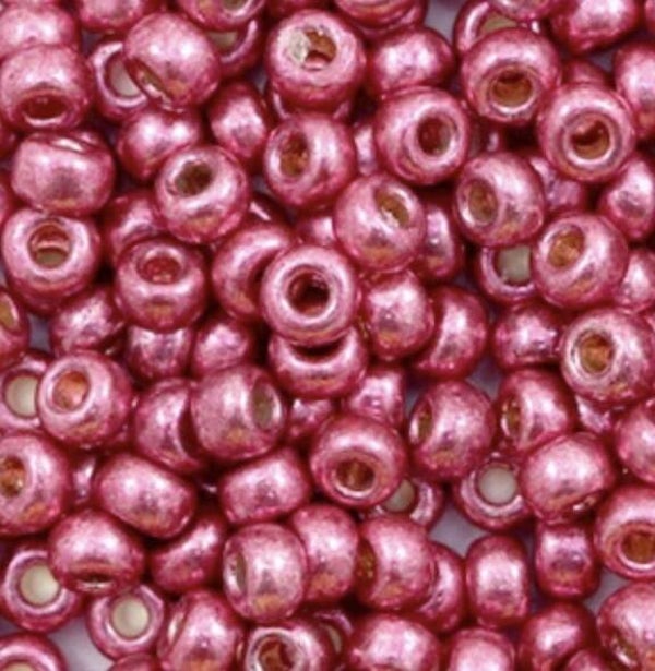 Miyuki 6/0 rocailles Duracoat galvanized magenta pink 6-4219