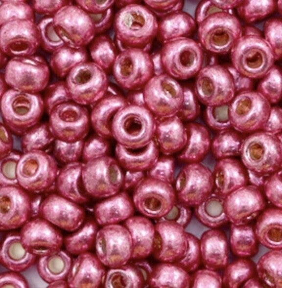 Miyuki 6/0 rocailles Duracoat galvanized magenta pink 6-4219