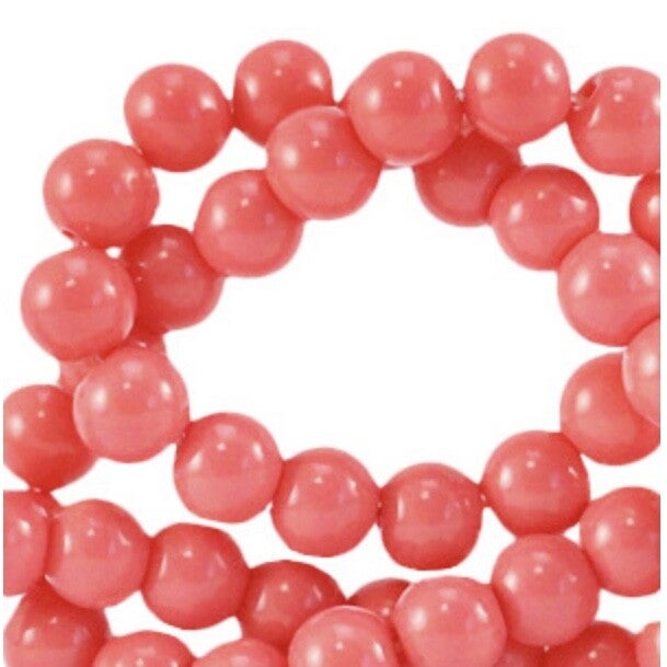 Glaskralen 4 mm opaque Sweet virtual pink