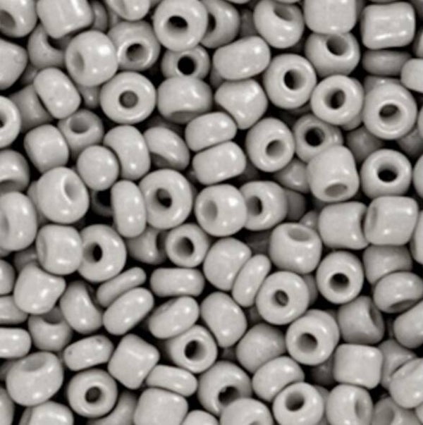Rocailles 8/0 (3mm) Light silk grey