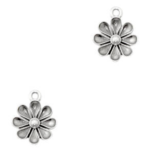 DQ flower antiek zilver
