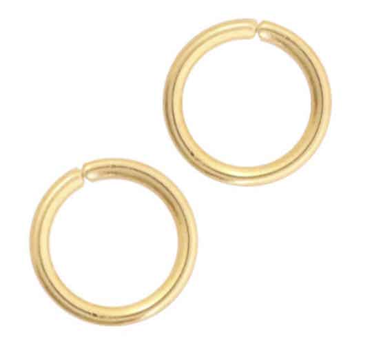 Stainless steel buigringen goud 4mm. 10 stuks