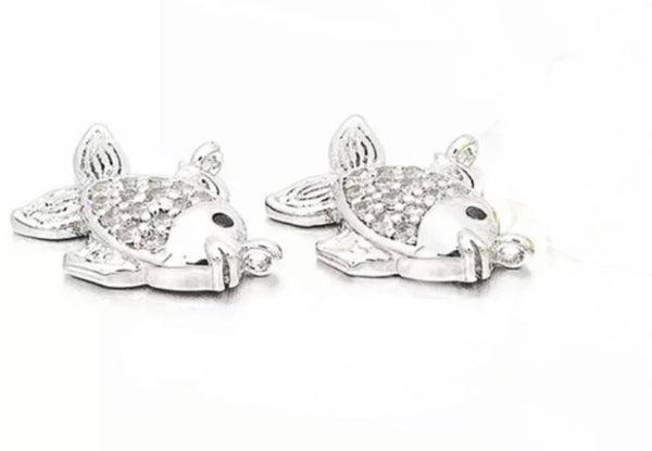 Bedel zirkonia vis zilver