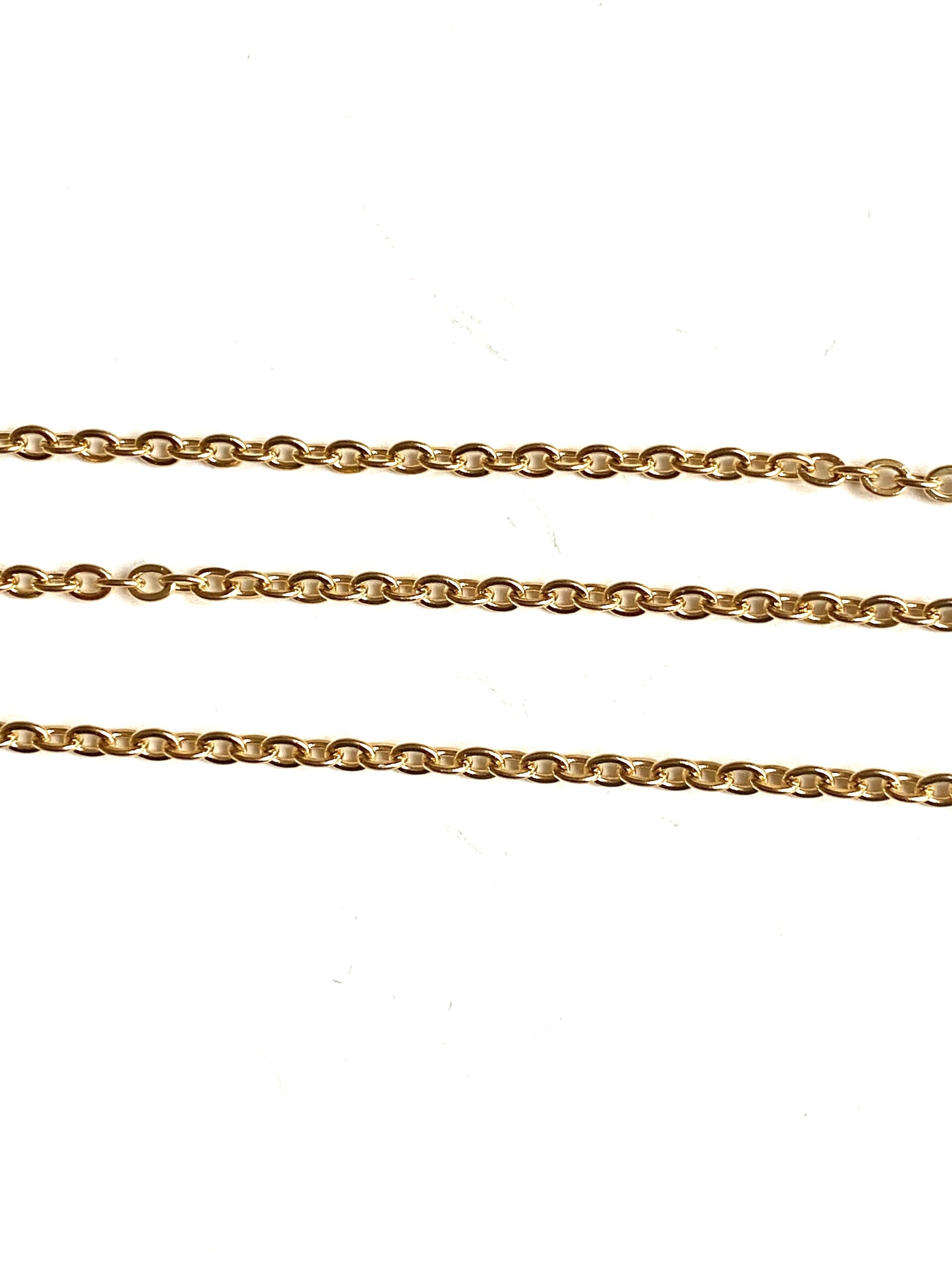 Stainless steel jasseron goud 2mm