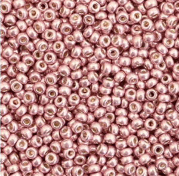 Miyuki rocailles 11/0 2mm duracoat galvanized dark coral pink