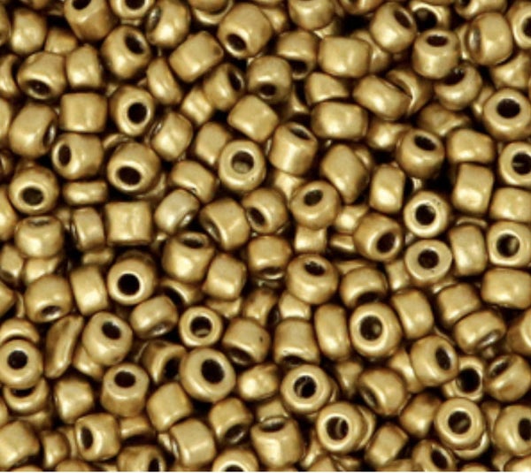 Rocailles 8/0 3mm Antique gold metallic