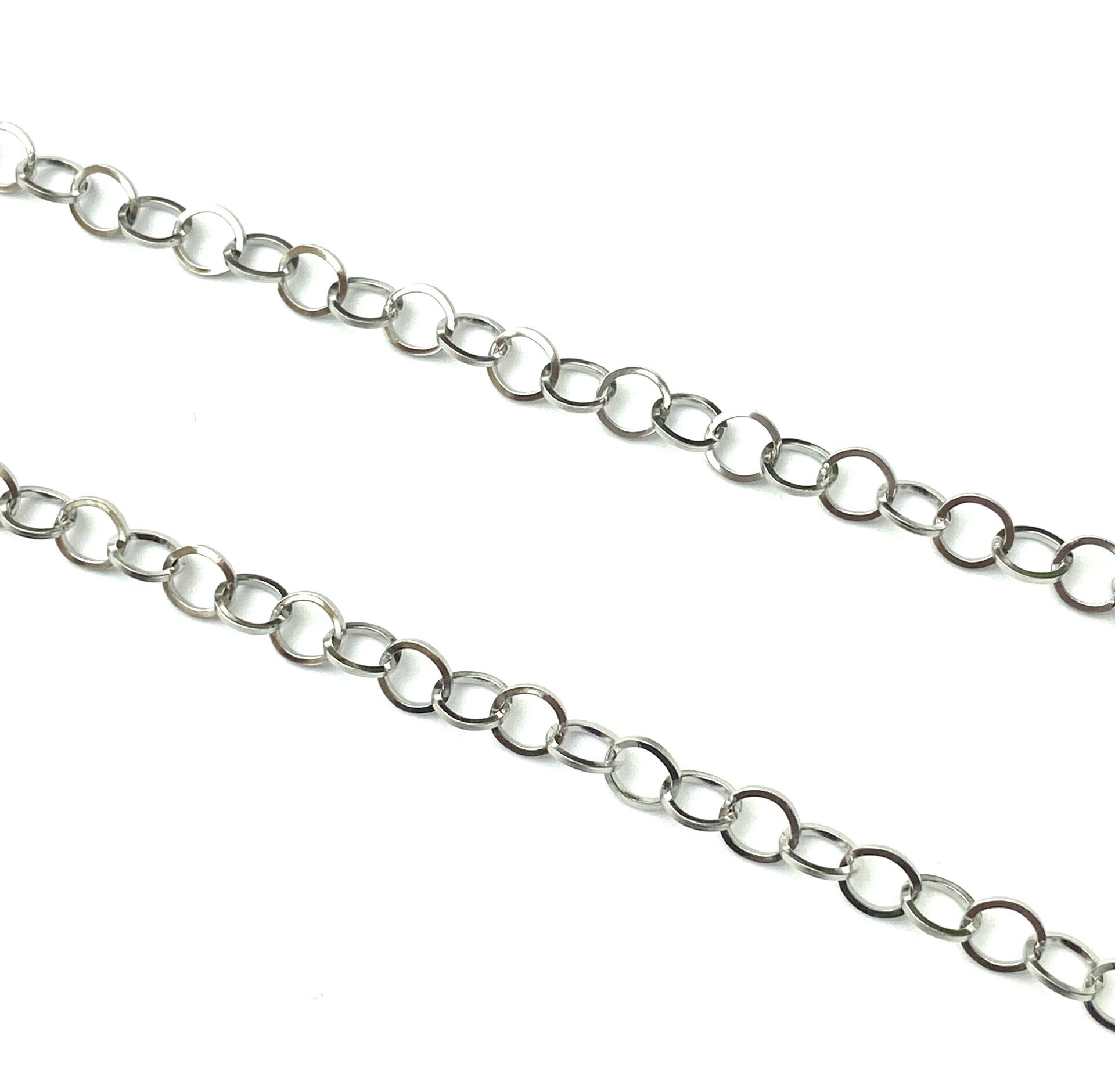 Stainless steel jasseron 5mm schakel rond 