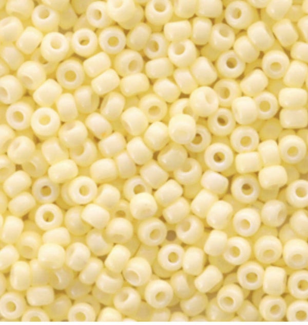 Miyuki rocailles 8/0 3mm Duracoat opaque light lemon ice yellow 8-4451