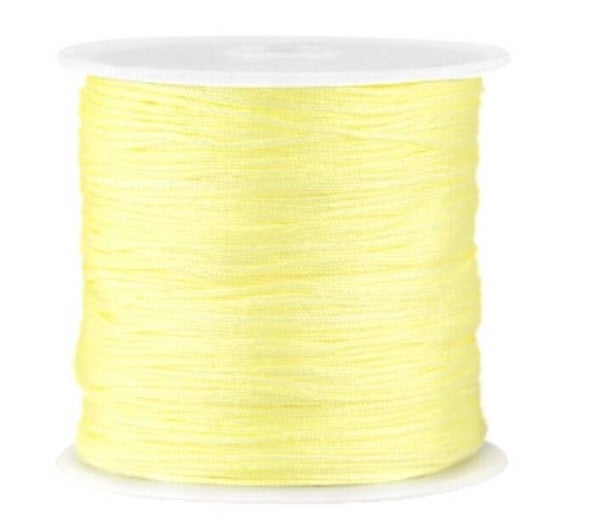 Satijn Macramé draad 0.8 mm Tender yellow
