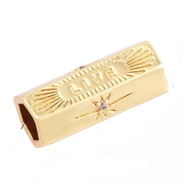 Message Beads Live Gold