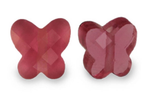 Facet kralen butterfly fuchsia pink