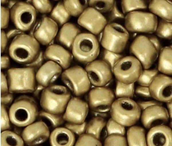 Rocailles 6/0 4mm gold metallic