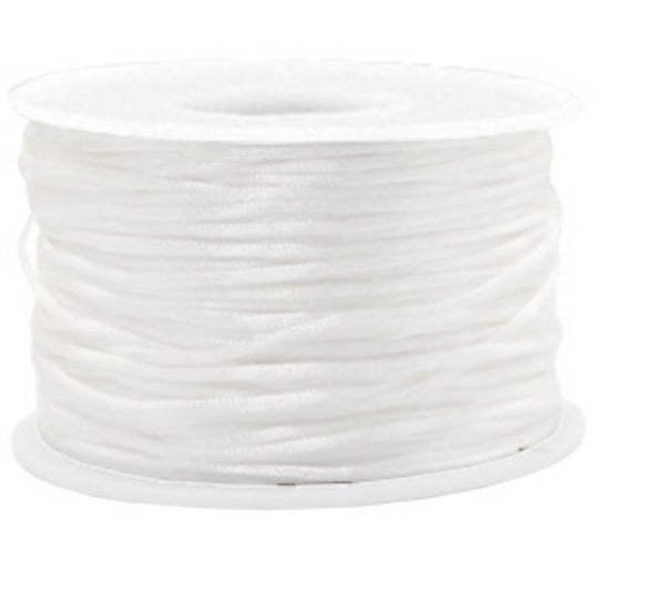 Macramé satijnkoord 1,5mm shiny white