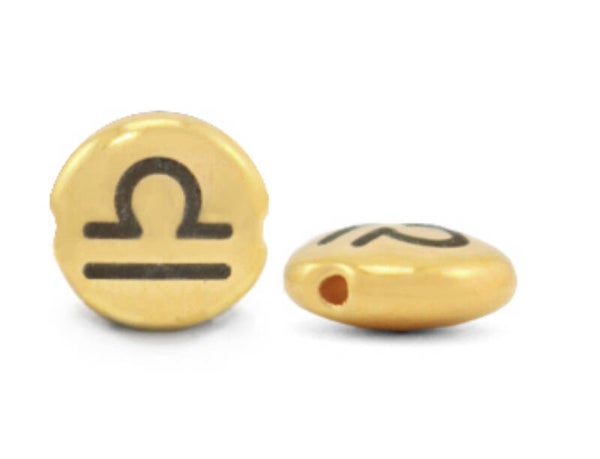 DQ metaal kraal weegschaal Goud 7mm 