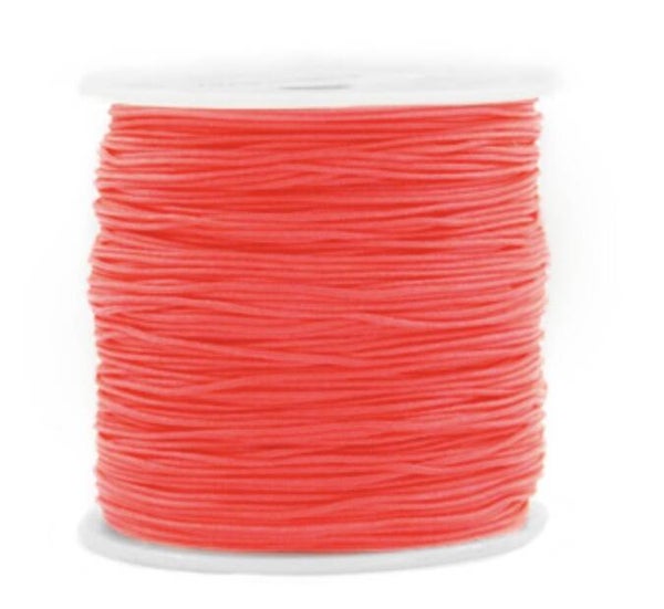 Macramé draad 0.8mm Living coral red