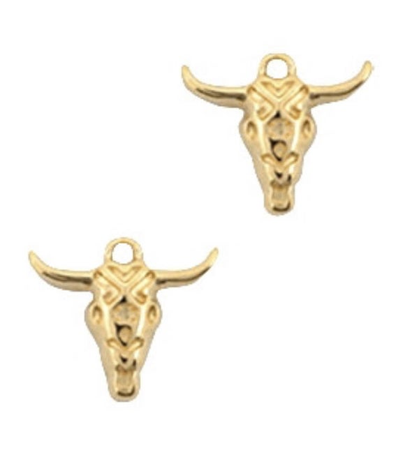 DQ metaal hanger / bedel buffelkop