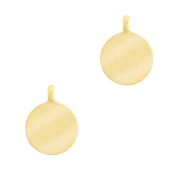 Stainless steel bedel rond 8x10mm goud