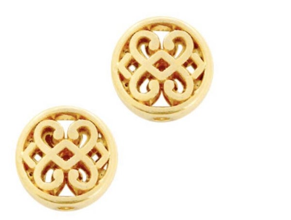 Metaal kralen DQ bloem rond 11mm Goud (nikkelvrij)