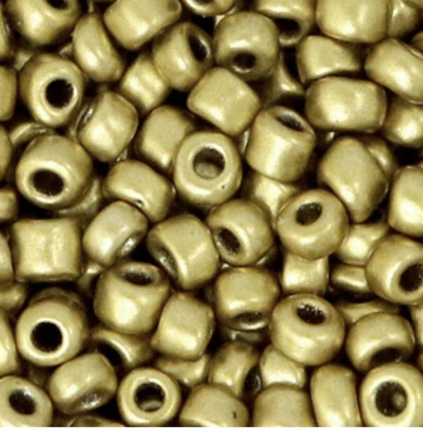 Rocailles 4mm Metallic brass gold