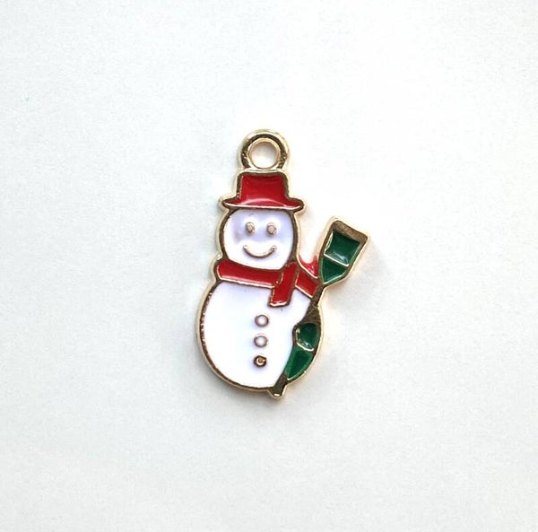 Kerst bedel / hanger sneeuwpop