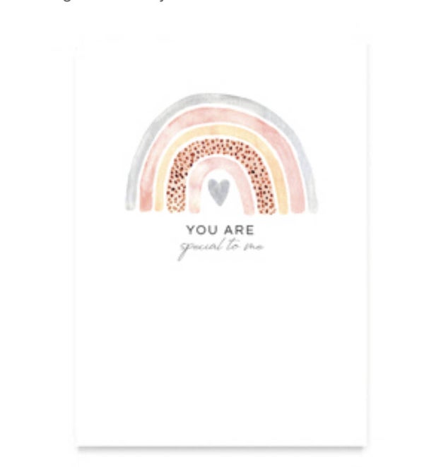 Kaartje voor sieraden “ you are special to me “