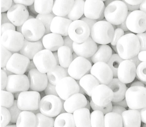 Rocailles 6/0 4mm Bright white pearl