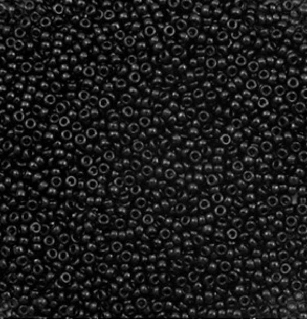Miyuki Rocailles 15/0 opaque black 1,6mm
