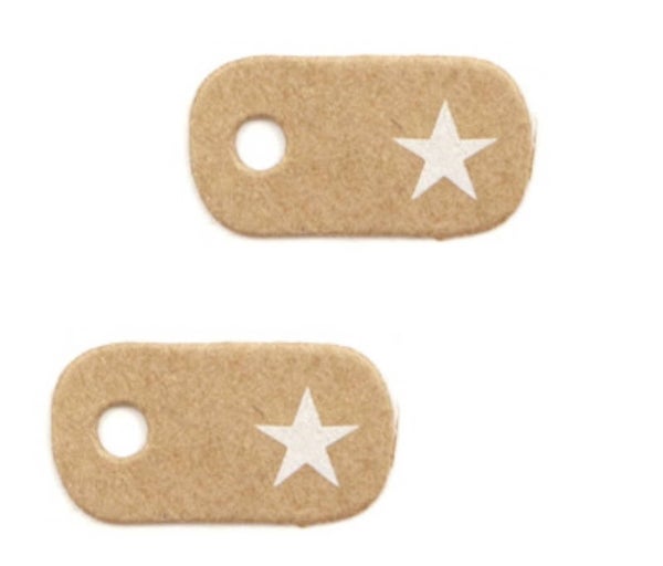 Kaartjes voor sieraden star 2x1 cm