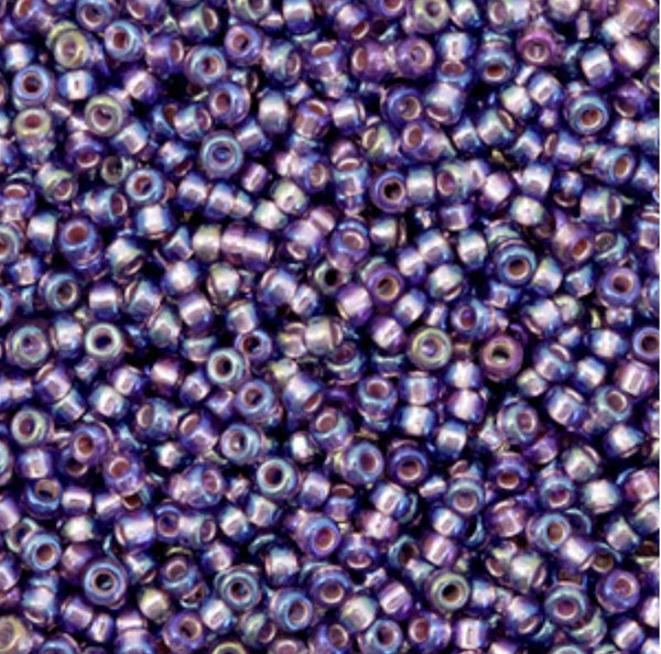 Miyuki 11/0 2mm Silverlined ab amethyst 11-1024