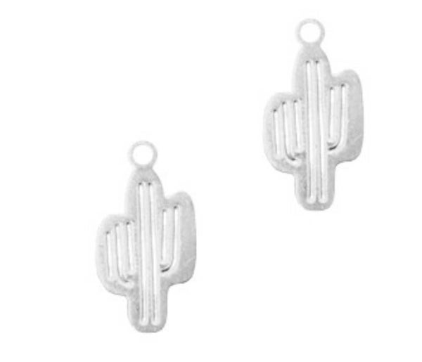 Bohemian hanger / bedel cactus zilver 