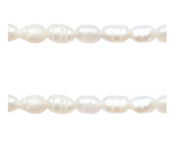 Zoetwater parels Rice 5 mm White
