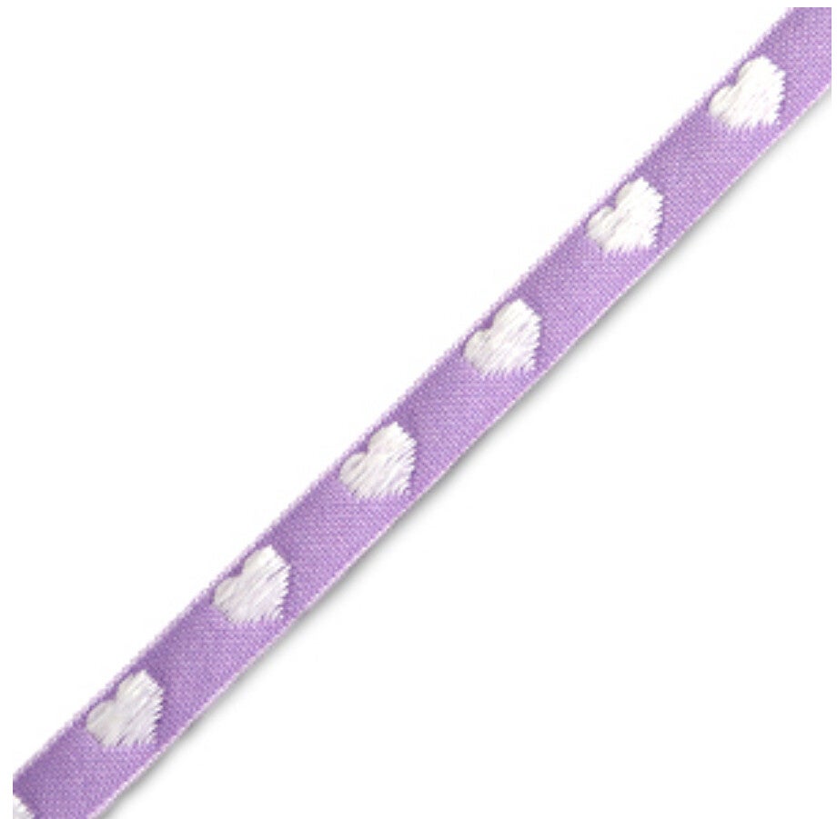 Lint hearts purple - White
