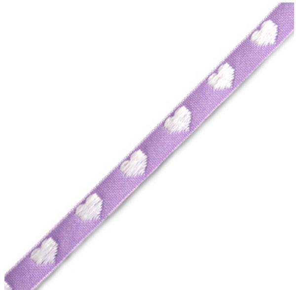 Lint hearts purple - White