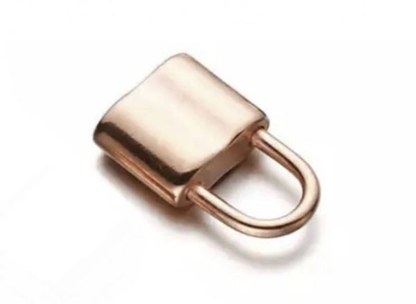 Rvs bedel / hanger slot. Rosé goud