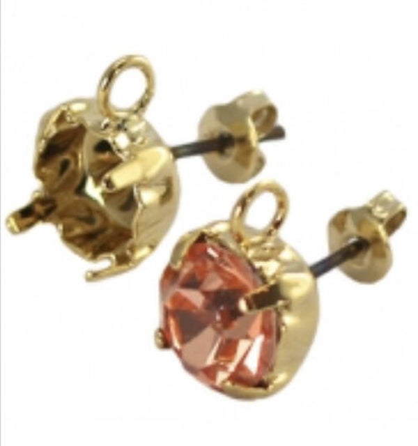 DQ oorstekers Rosé goud voor Swarovski ss39