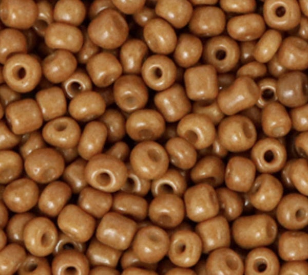 Rocailles 8/0 3mm sugar almond brown
