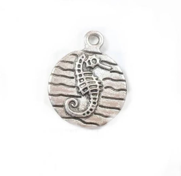 Bedel / coin seahorse zilver 16mm