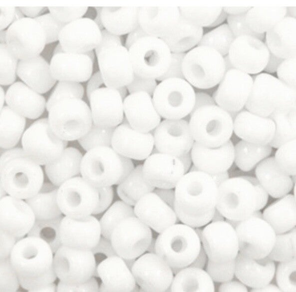 Miyuki 6/0 4mm rocailles Opaque white 6-402